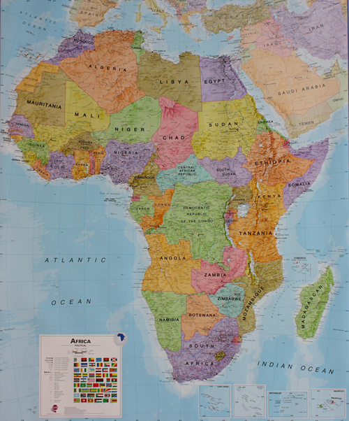 Africa (plano, papir, politisk)