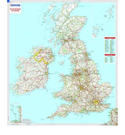 Great Britain & Ireland, Michelin 713 (plano/lamineret 15713) 1:1 mill.
