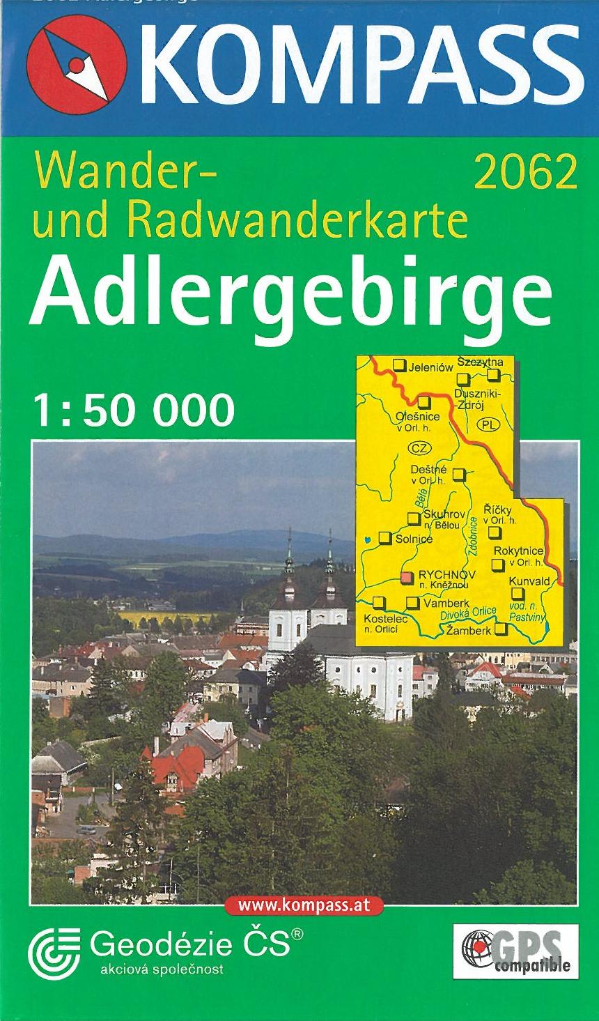 Adlergebirge (Orlicke Hory), Kompass Wander- u. Radwanderkarte 2062 1:50 000