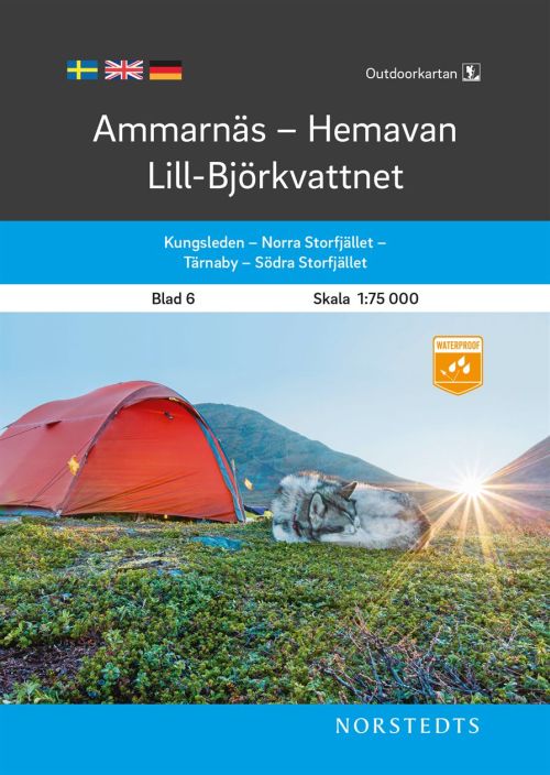 Ammarnäs - Hemavan - Lill-Björkvattnet  1:75.000
