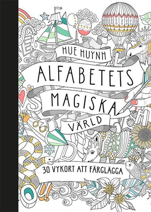 Alfabetets magiska värld : 30 vykort att färglägga