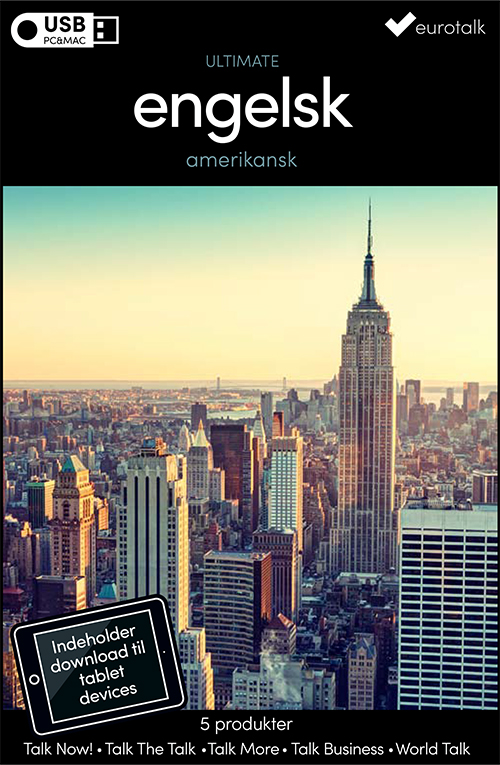 Amerikansk engelsk samlet kursus USB & download