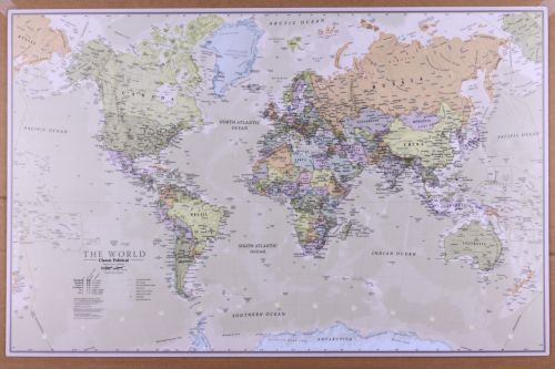 Skriveunderlag med verdenskort (Classic)