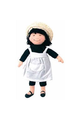 Lille Linnea-dukke (forklæde) (15 cm)
