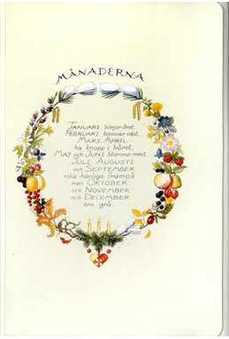 Månedsbilleder i mappe 12 stk Beskow
