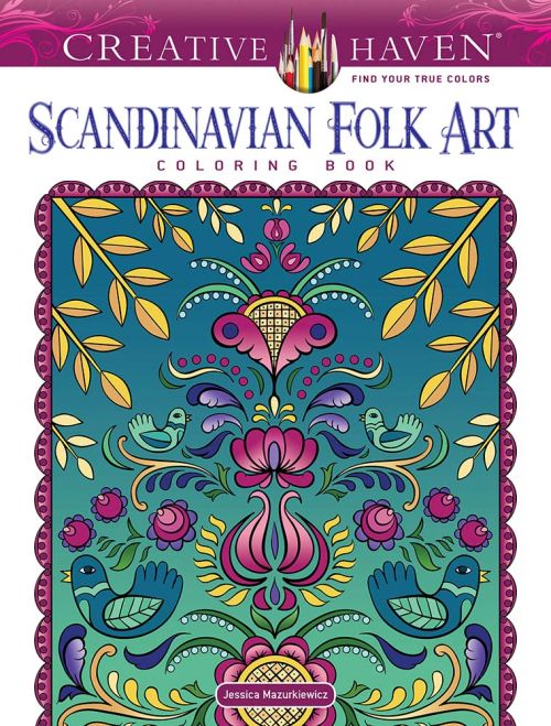Scandinavian Folk Art Coloring Book (PB) - Creative Haven