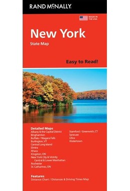 New York State: Rand McNally Easy to Read Folded Map