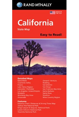 California, Rand McNally Easy to Read State Map