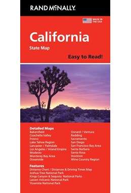 California, Rand McNally Easy to Read State Map