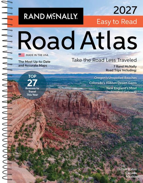 Rand McNally 2027 Easy-To-Read Midsize Road Atlas USA, Canada & Mexico