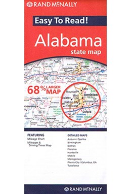 Alabama State Map, Rand McNally