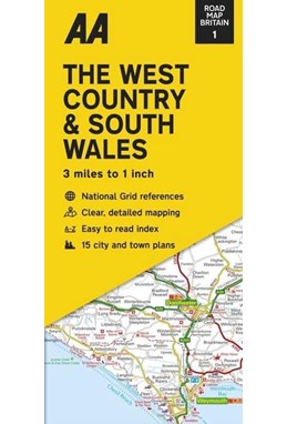 AA Road Map Britain 1: The West Country & South Wales