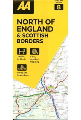 AA Road Map Britain 8: North of England & Scottish Borders