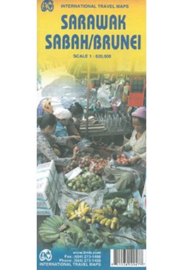 Sarawak, Sabah, Brunei, International Travel Maps