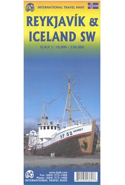 Reykjavik & Iceland SW, International Travel Maps