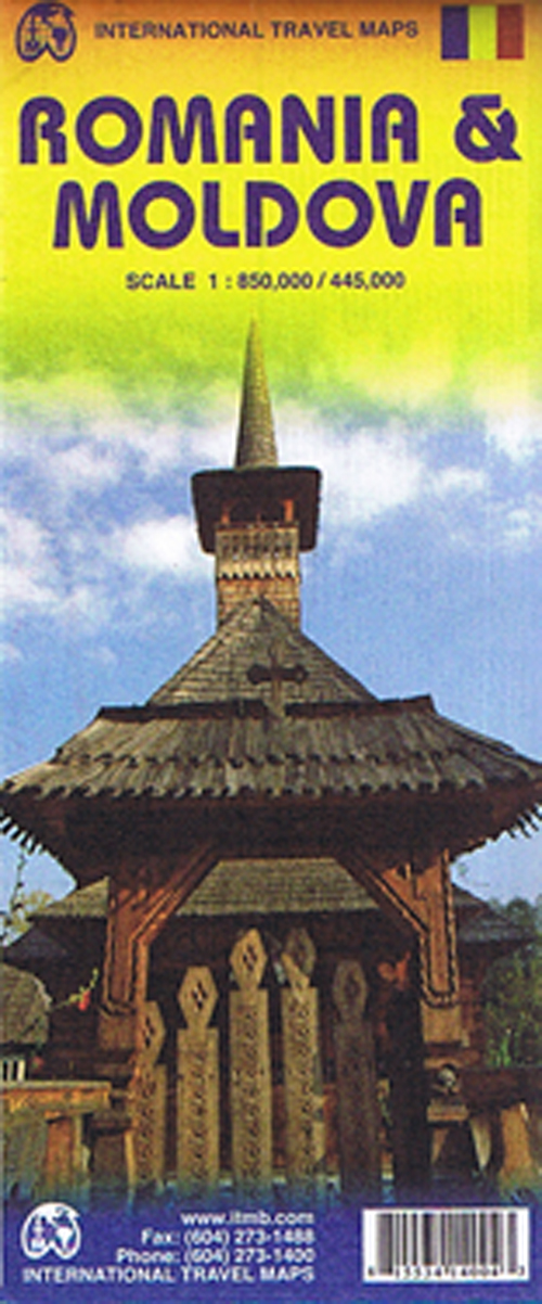 Romania & Moldova, International Travel Maps