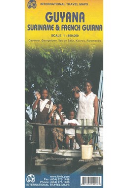 Guyana, Suriname & French Guiana, International Travel Map