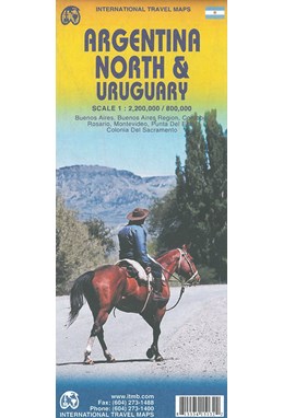 Argentina North & Uruguay, International Travel Map