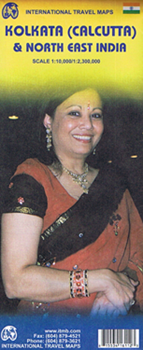 Kolkata (Calcutta) & North East India, International Travel Map