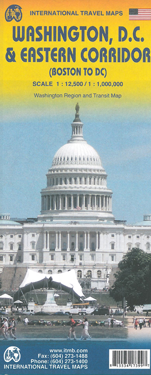 Washington DC & Eastern Corridor: Boston to Washington DC, International Travel Maps