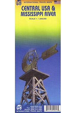 Central USA & Mississippi River, International Travel Map