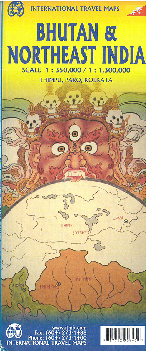 Bhutan and Northeast India, International Travel Maps