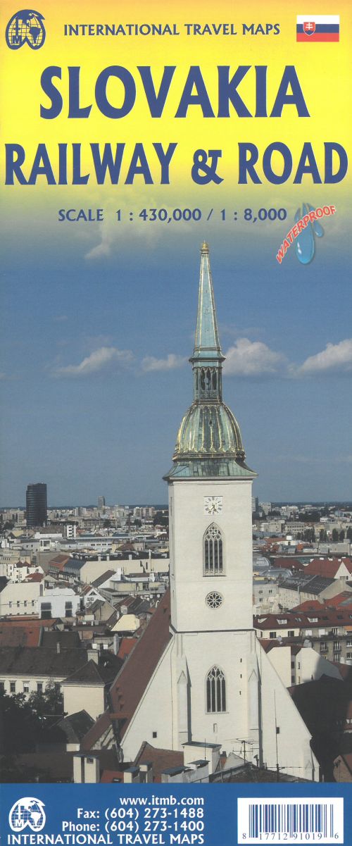 Slovakia & Bratislava Railway & Road, International Travel Maps