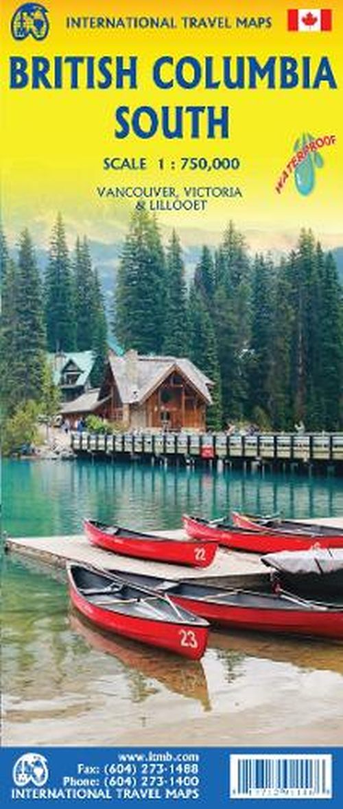 British Columbia South: Vancouver, Victoria & Lillooet, International Travel Map