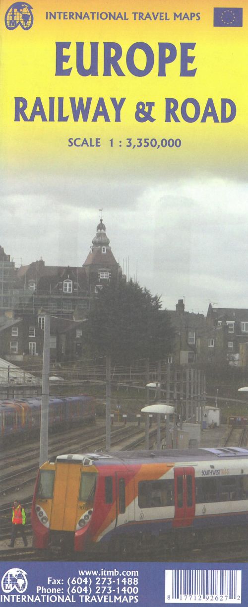 Europe Railway & Road, International Travel Maps