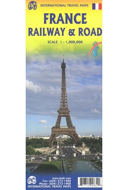 France Railway & Road, International Travel Maps