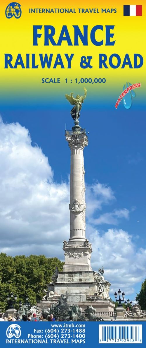 France Railway & Road, International Travel Maps