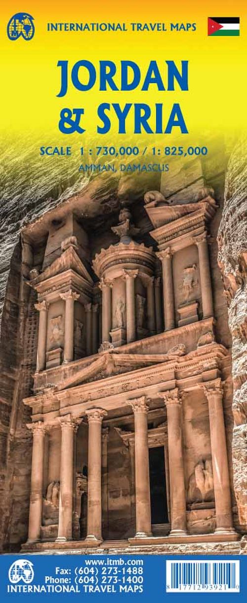 Jordan and Syria, International Travel Map 1:1825,000/1:730,000