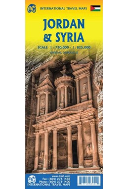 Jordan and Syria, International Travel Map 1:1825,000/1:730,000