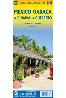 Mexico Oaxaca, with Chiapas & Guerrero, International Travel Maps