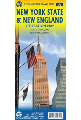 New York State and New England Recreation Map, International Travel Maps