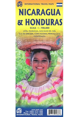 Nicaragua & Honduras, International Travel Map