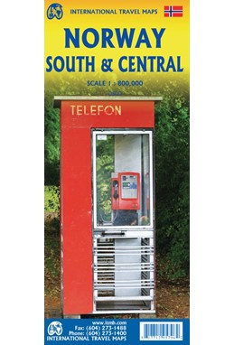 Norway South & Central, International Travel Maps