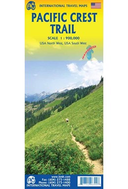 Pacific Crest Trail, International Travel Reference Map 1:900.000