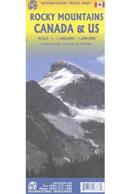 Rocky Mountains Canada & US, International Travel Map