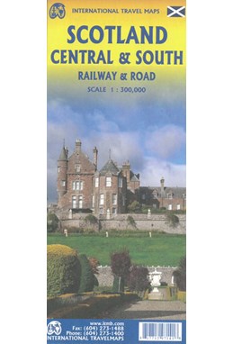 Scotland, Central & South Railway & Road, International Travel Maps