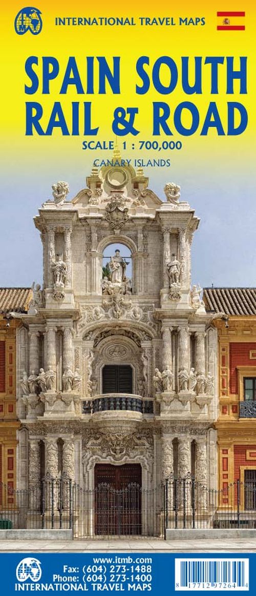 Spain South Rail & Road, International Travel Maps