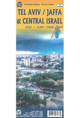 Tel Aviv - Jaffa & Central Israel Travel Reference Map