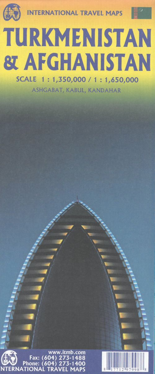 Turkmenistan & Afghanistan, International Travel Maps