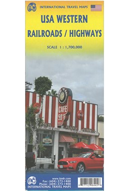 USA Western Railroads & Highways, International Travel Maps