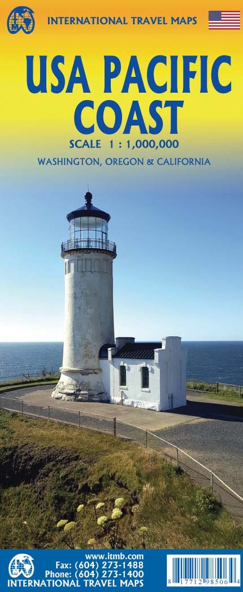 USA Pacific Coast, International Travel Maps