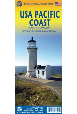USA Pacific Coast, International Travel Maps