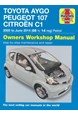 Toyota Aygo, Peugeot 107 & Citroen C1 Petrol  ('05-June'14) 05 To 14