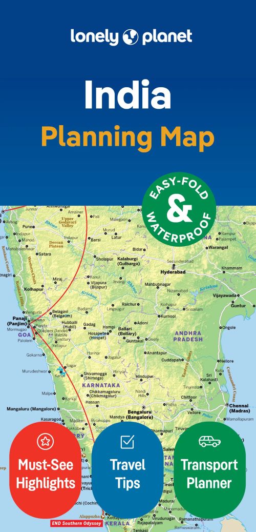 Lonely Planet Planning Map: India, Lonely Planet (2nd ed. Dec. 24)