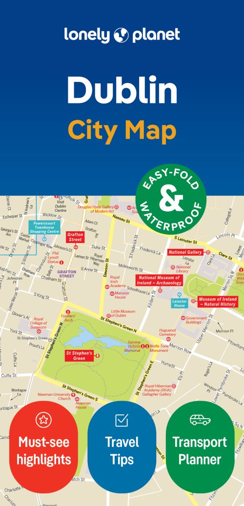 Dublin City Map, Lonely Planet (2nd ed. Apr. 24)