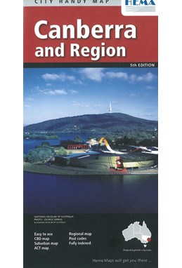 Canberra and Region, Hema City Handy Map 1:375 000/1:18 000